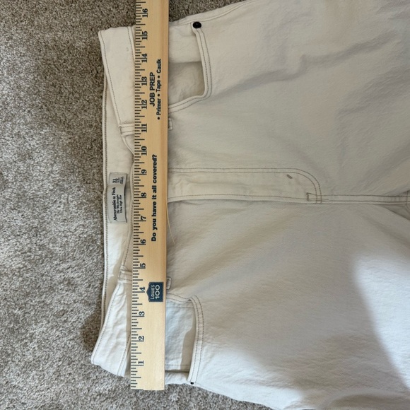 Abercrombie & Fitch Straight Ultra High Rise Off White Jeans Sz 31/12S - Picture 7 of 10
